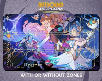 Star Guardian Champions Playmat Stitched Edges - Riftbound Trading Card Game