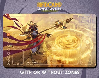 Azir Playmat Stitched Edges - Riftbound Trading Card Game - 24" x 14" inches (600 x 350 mm)