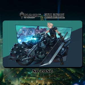 プレイマット MTG ファイナルファンタジー - ミッドガル アーバンバイブ - 24"x14" (600 x 350 mm) - ステッチエッジ付きプレイマット/デスクマット