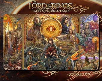 Playmat MTG LOTR - Two Towers - 24"x14" (600 x 350 mm) - Playmat with stitched edges
