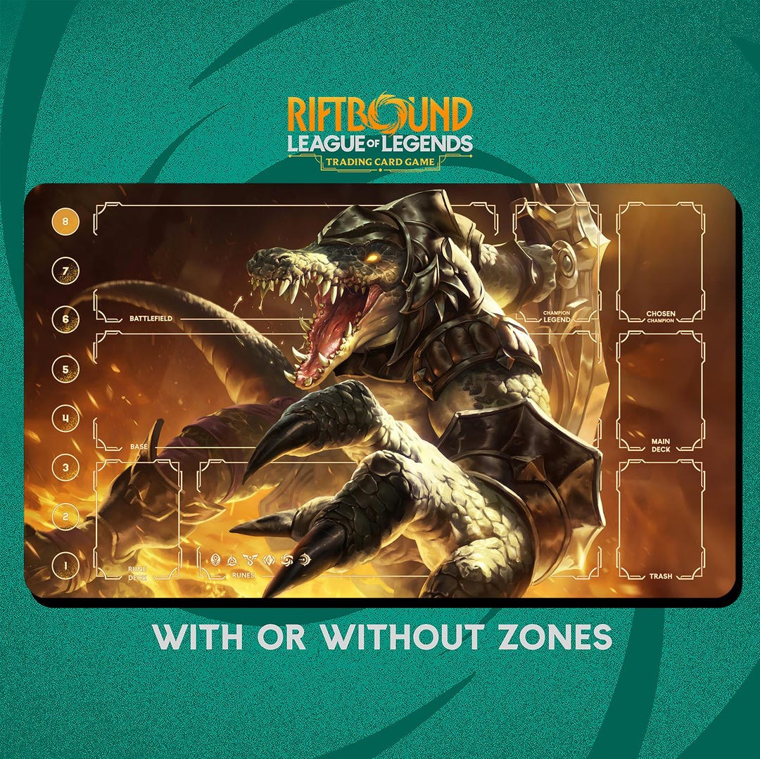 Renekton Playmat Stitched Edges - Riftbound Trading Card Game - 24