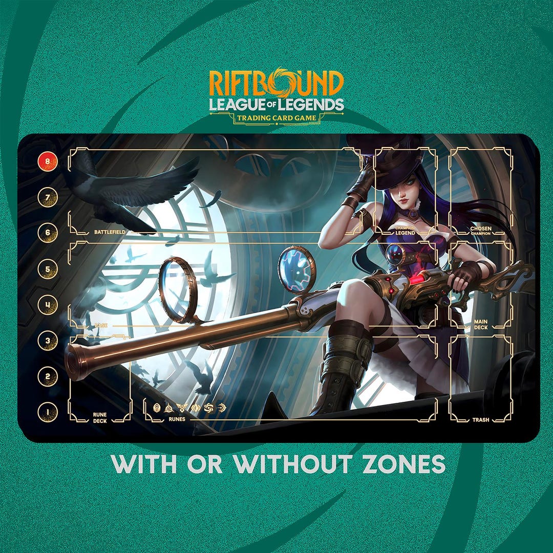 Caitlyn Playmat Stitched Edges - Riftbound Trading Card Game - 24
