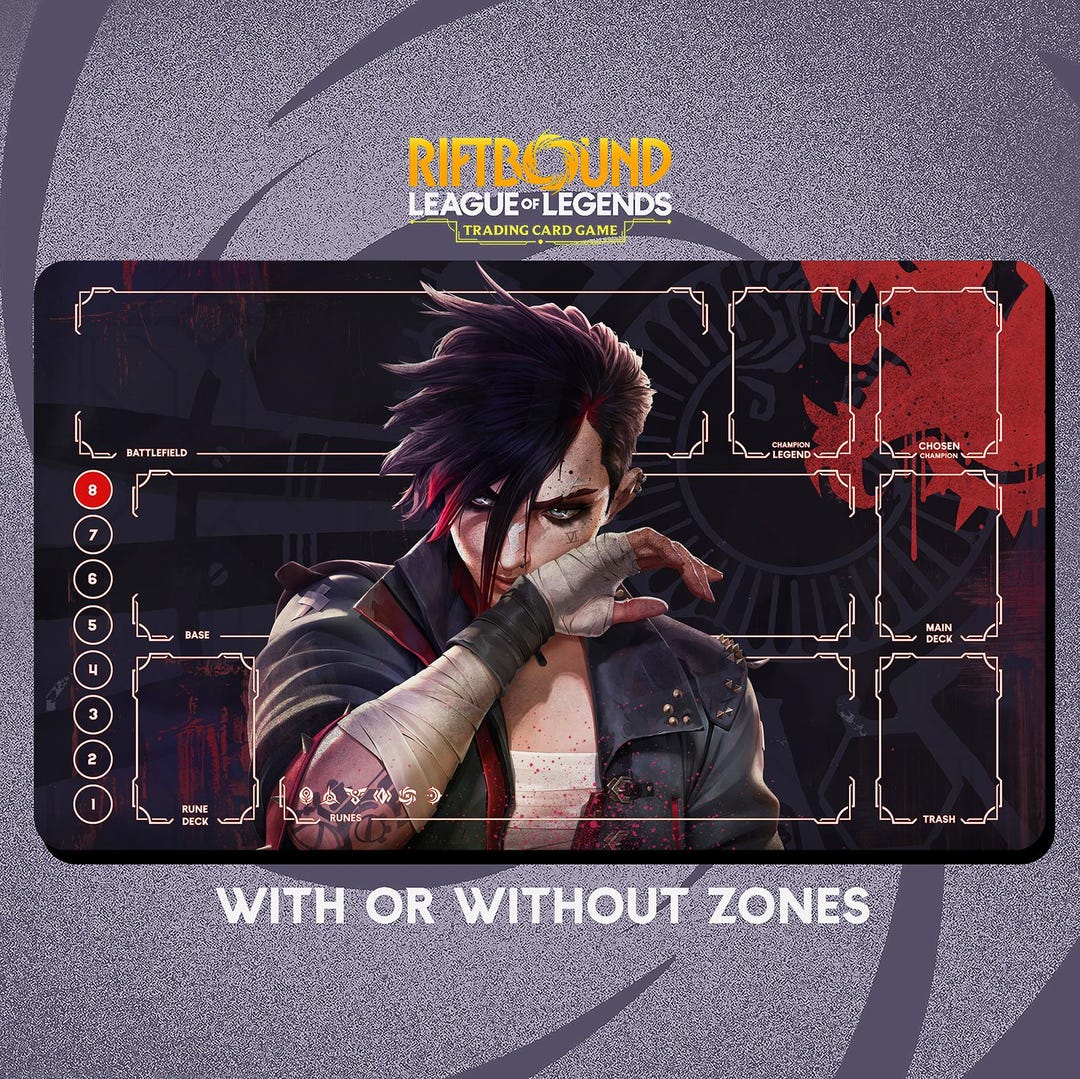 Vi's Redemption Playmat Stitched Edges - Riftbound Trading Card Game ...