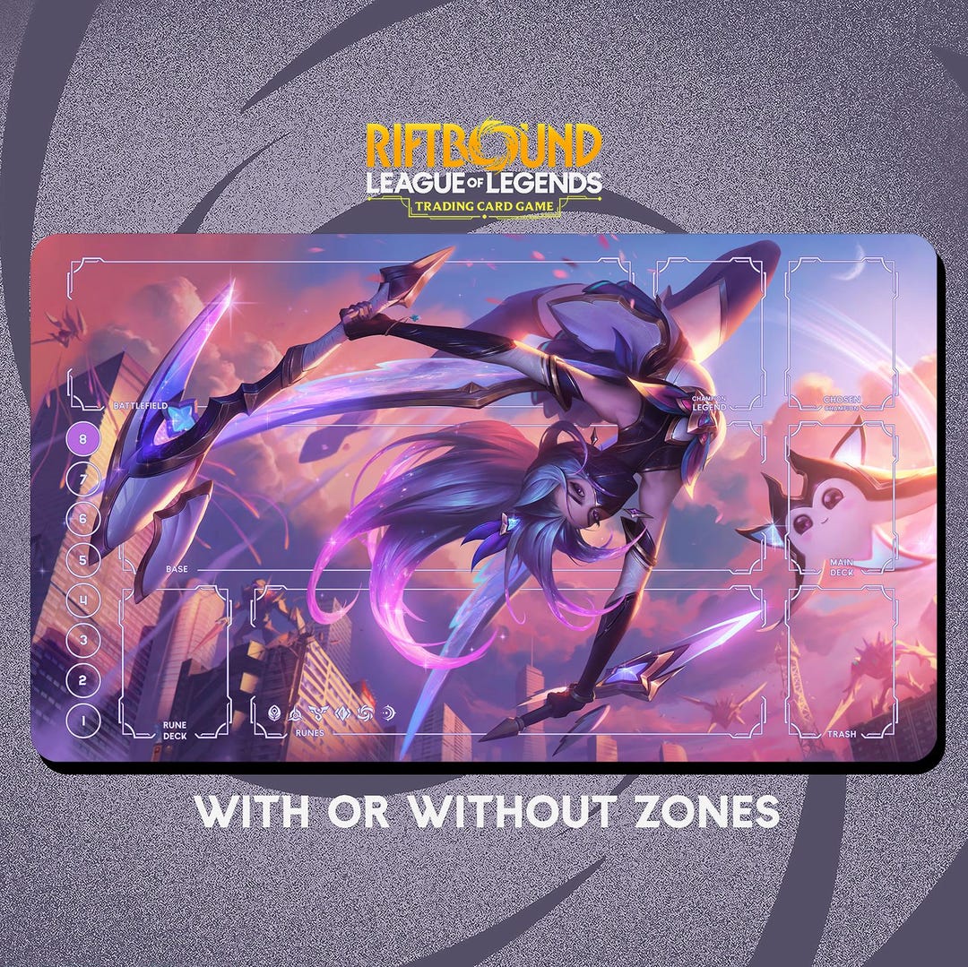 Star Guardian Akali Playmat Stitched Edges - Riftbound Trading Card ...