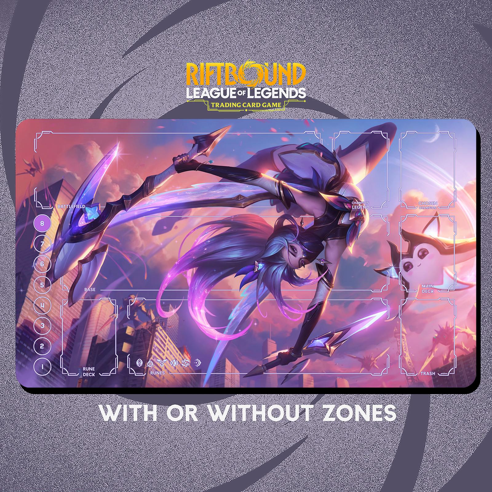Star Guardian Akali Playmat Stitched Edges - Riftbound Trading Card ...