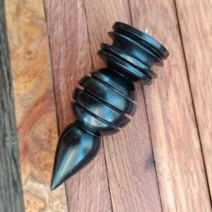 African blackwood pendulum & amulet, 7.5x2.5 centimeters, 25 grame