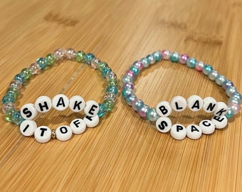 Custom Taylor Swift double stranded friendship bracelet