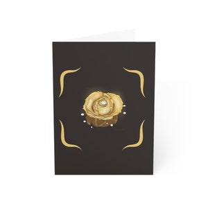 Pearls and a Rose Greeting Card