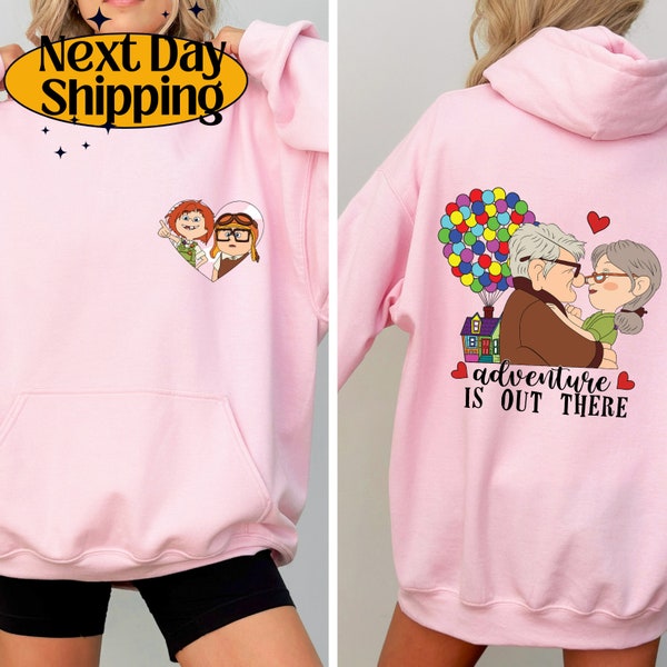 Disney Carl And Ellie Adventure Is Out There Sweatshirt, Personalized Couple Hoodie,Disney Honeymoon Gifts, Disney Couple Tee,Disney T Shirt