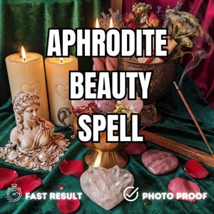May include: A collection of items including two cream-colored pillar candles with heart carvings, a small bust of a woman, a gold-toned pedestal bowl filled with rose petals and crystals, a heart-shaped crystal, and incense sticks.
