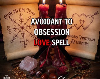 Avoidant to Obsessed Love Spell, Twin Flame Attraction Ritual, Romantic Magnetism Spell, Intense Love Energy Invocation