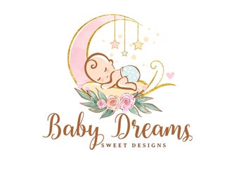 Baby Logo, Sleeping Baby Logo, Baby Shower Logo, Baby Boutique Logo, Kids Clothing, Photography Logo, Coaching Logo