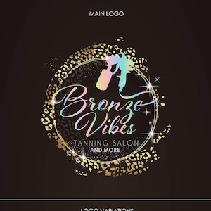 Bronze Logo, Spray Tan Logo, Mobile Tanning, Cream Bronze, Sunless Tan Logo, Glowing Skin Logo