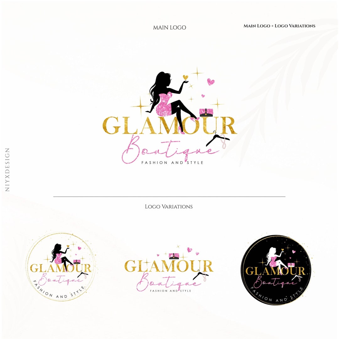 Glamour Logo, Boutique Logo, Dress Logo, Fashion Logo, Beauty Logo ...
