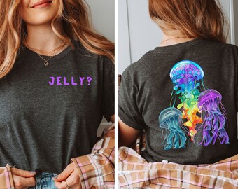 Jellyfish tshirt, marine animal shirts, summer shirts, colorful tshirts, cute tees, funny tees, jelly shirts, graphic tee, beach shirt