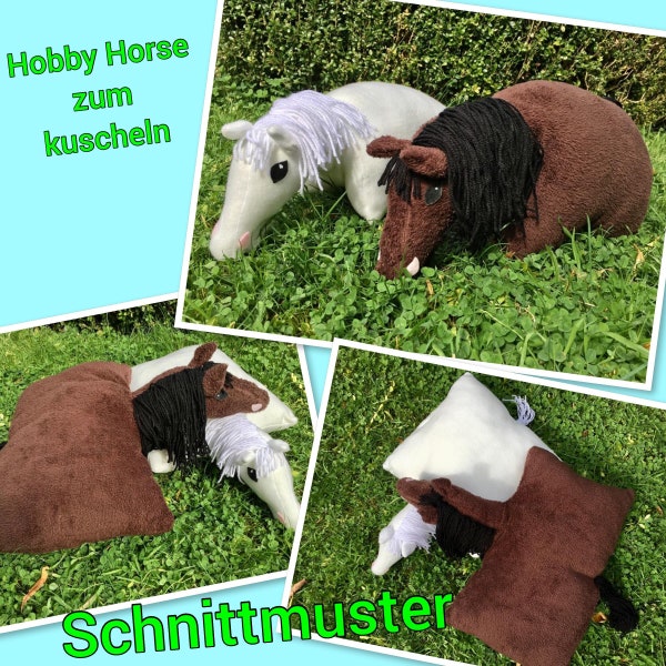 Sewing pattern convertible cuddly pillow horse / Hobby Horse for cuddling / convertible pillow / horse pillow / horse pillow / Hobby Horse