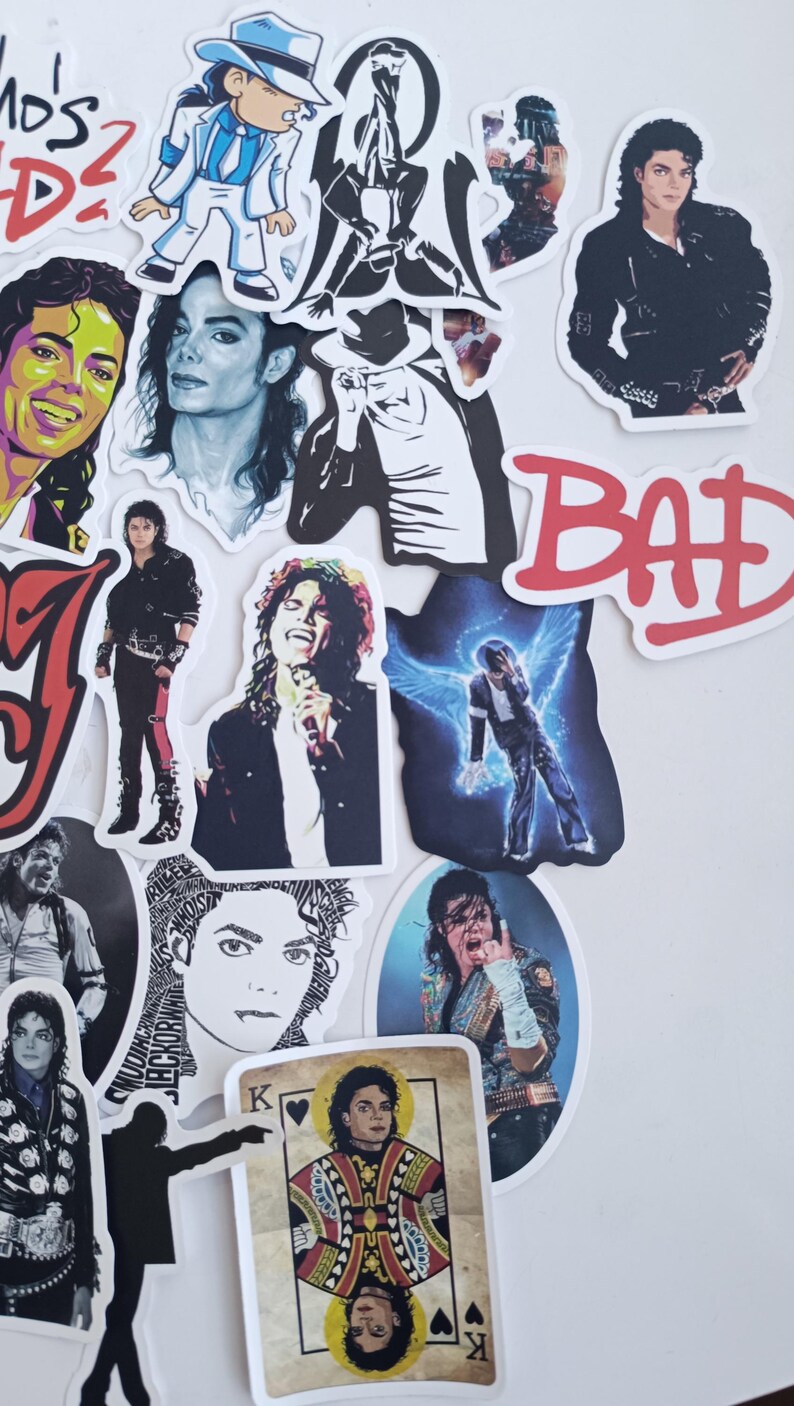 Michael Jackson Sticker Pack Waterproof Retro Look Decals for Journals ...
