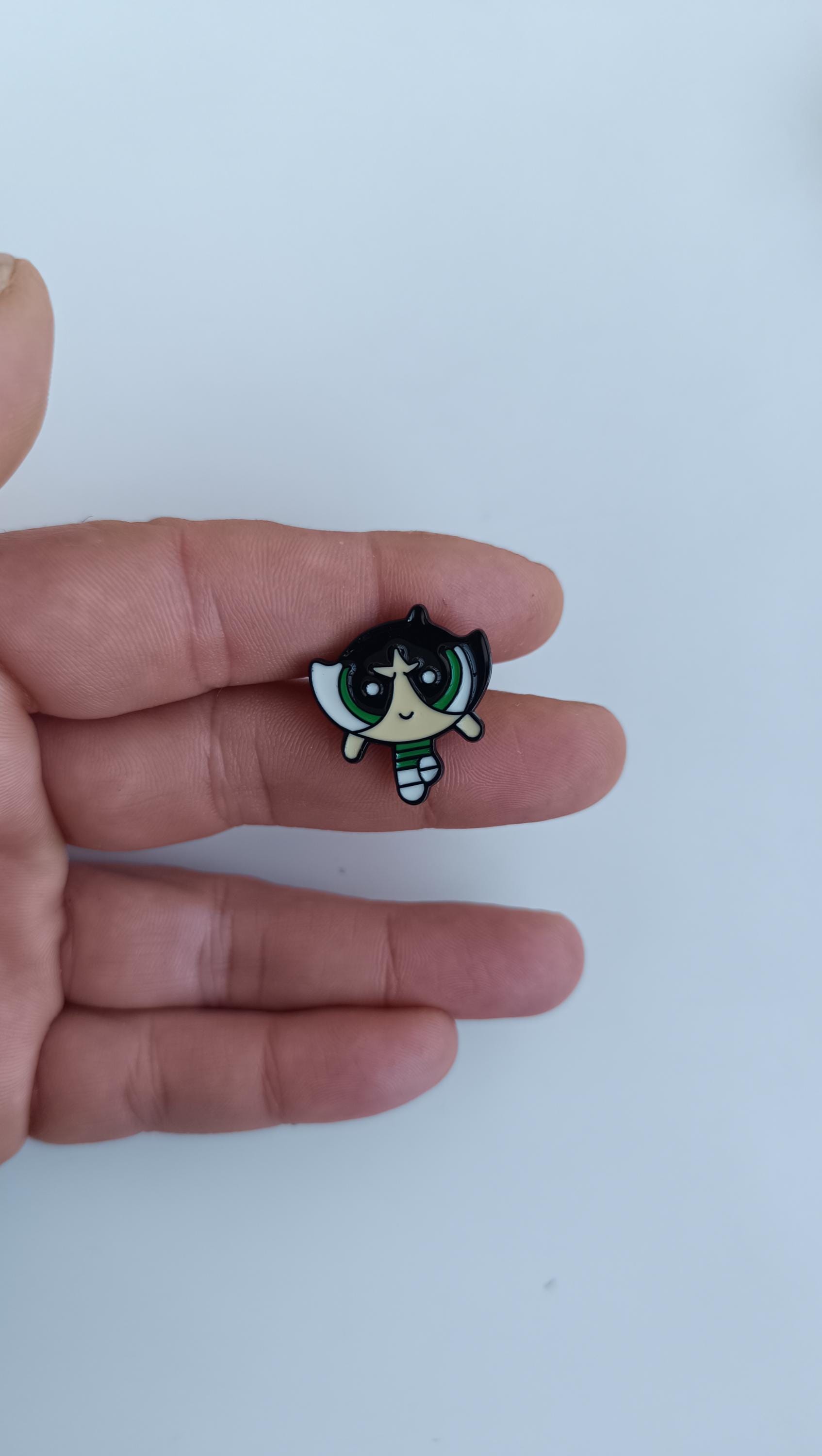 Powerpuff Girls Enamel Pin Set - Blossom Bubbles Buttercup 6-piece ...