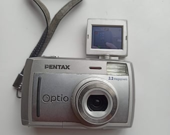 Pentax optio 33L 3.2MP probado y funcionando excelente cámara digital rara pantalla giratoria