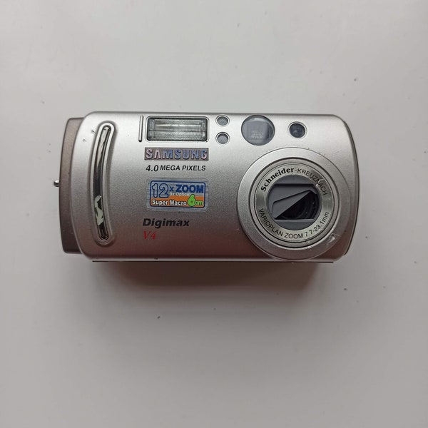 Samsung digimax V4 digicam digital camera with schneider-kreuznach lens tested and working