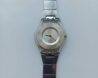 Swatch Skin silver metal bracelet tested and working perfectly