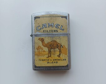 Vintage Camel Petrol Aansteker werkend gebruikt