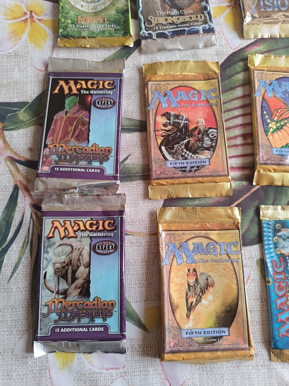 24x MTG Empty Booster Packs, Urza Saga, Visions, 5th Edition, Exodus and  More - Etsy