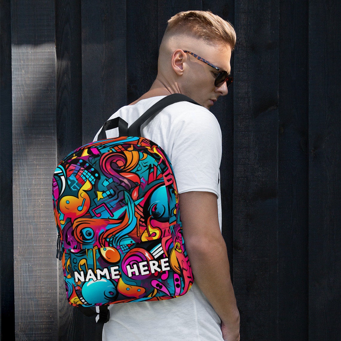 Otf Backpack Custom Graffiti Backpack With Name – Street Art School Bag ...