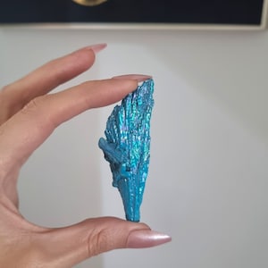 Aqua Aura Blue Kyanite Coated Crystal 16g