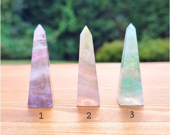 Small Fluorite Obelisk Tower Point Gemstone Crystal