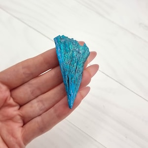 Aqua Aura Blue Kyanite Coated Crystal 13g