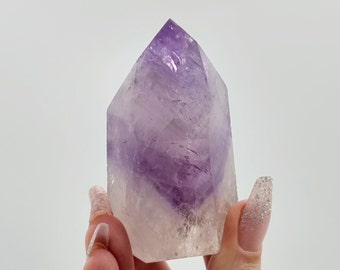 Phantom Amethyst Crystal Point Tower From Brazil