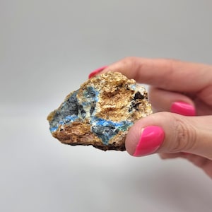 Rare Linarite Mineral Specimen: Bright Blue Gemstone from Greece (79g)