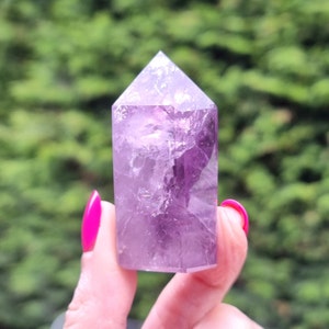 Phantom Amethyst Polished Point Tower Crystal