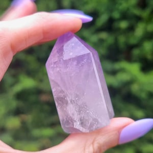 Phantom Amethyst Crystal Polished Point Tower