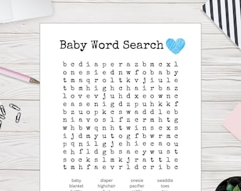 Recherche de mots pour baby shower