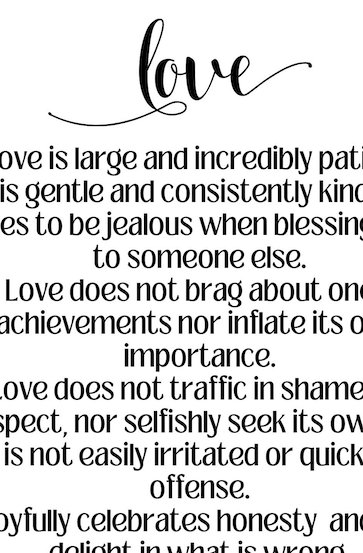 1 Corinthians 13 TPT - Digital Print - Etsy