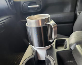 Custom 2-Color Car Cup Holder Adapter Insert For Large Bottles, Cups, Mugs, and more - Deluxe 3.0