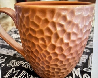 Taza de gres de cobre martillado de Starbucks 2007