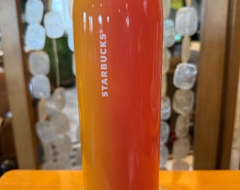 Starbucks 2022 Naranja Rosa Ombré Acero Inoxidable