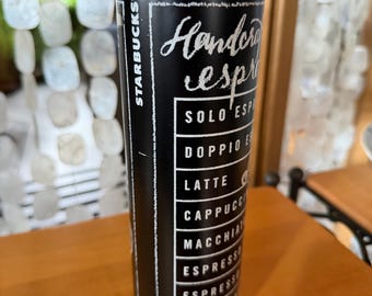 Vaso térmico de metal blanco y negro para espresso de Starbucks, 2012