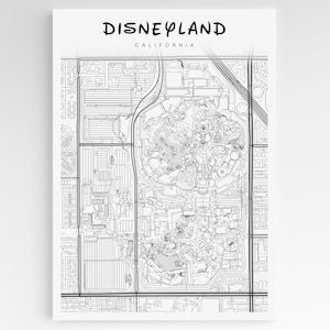 Disneyland California Map Print, Anaheim Map Poster, Disney Map Wall,  Disneyland Map Decor –  High Resolution Digital Image
