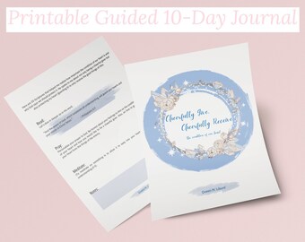 Journal guidé imprimable de 10 jours pour vous aider à positionner votre cœur afin de recevoir tout ce que Dieu a pour vous Lettre US A4 Téléchargement PDF