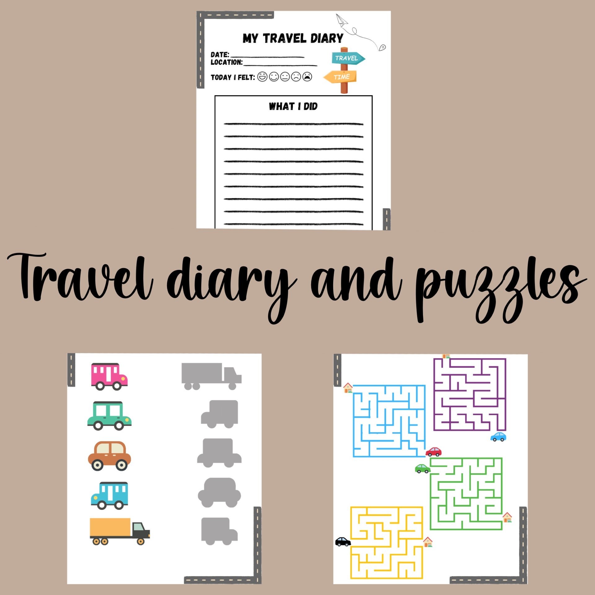 Printable Road Trip Activity Pack - Etsy