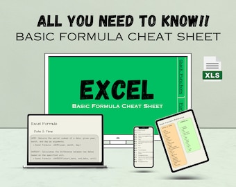 Excel Basic Formula Cheat Sheet