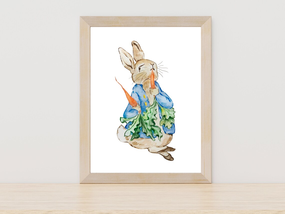 Peter Rabbit Nursery Print, Personalized Beatrix Potter Prints, Set of ...