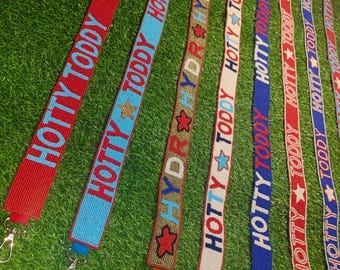 Handmade Embroidery Beaded Purse Strap For Game Day Gear Stadium College Handbag Replacement Cross Body Ole Hotty Miss Toddy Hydr