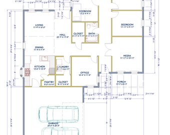 House Floorplan | Casa de Quill | 4BR 3Ba 1857 SqFt