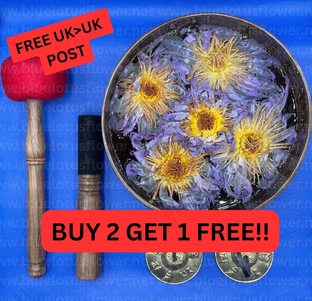 バレエ typeW grateful/checked flower smoke blue Blue Lotus Flower Loose Leaf Tea - Whole Flower - Ancient