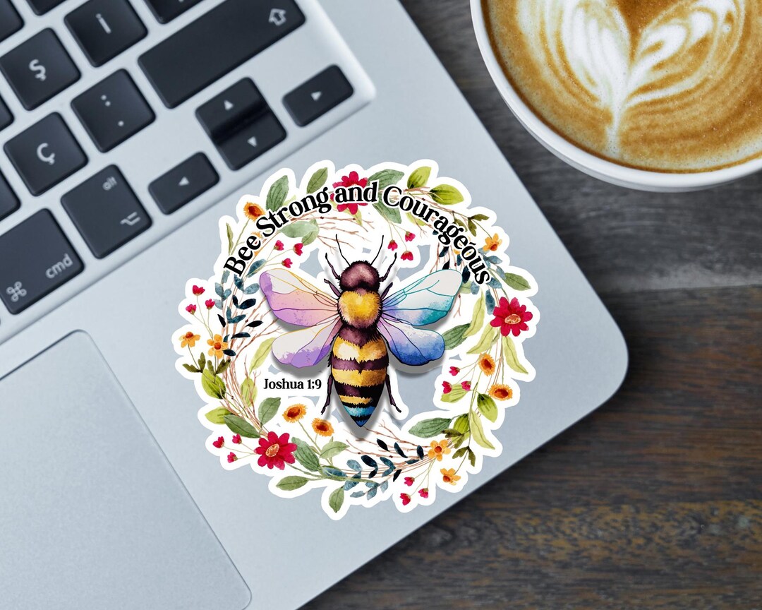 Watercolor Bee Sticker: Christian Scripture, Floral Bible Journal - Etsy